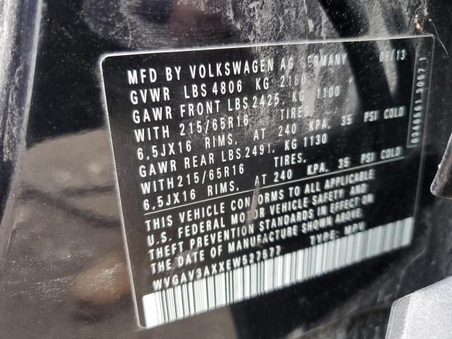 WVGAV3AXXEW527577 Volkswagen TIGUAN S