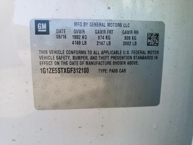 1G1ZE5STXGF312100 Chevrolet MALIBU LT