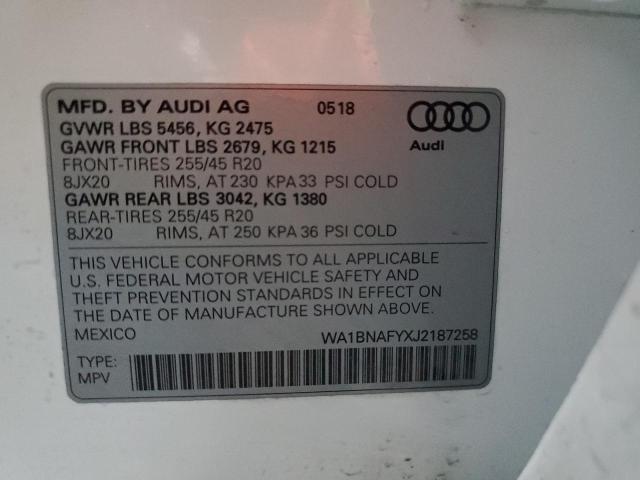 WA1BNAFYXJ2187258 Audi Q5 Premium Plus