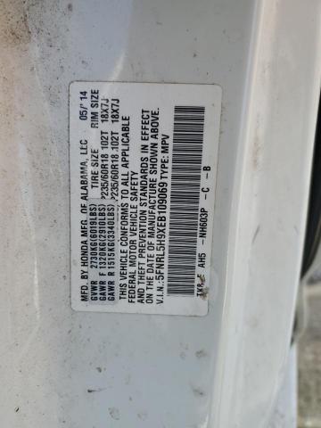 5FNRL5H9XEB109069 Honda Odyssey Touring