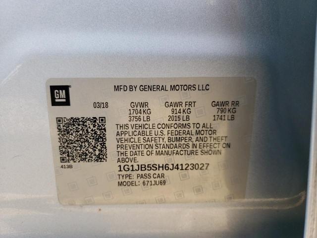 1G1JB5SH6J4123027 Chevrolet SONIC LS
