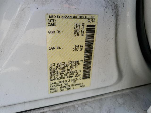 1N4AL3AP9EC284202 Nissan ALTIMA 2.5