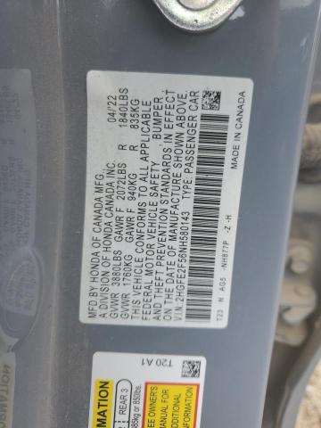 2HGFE2F56NH580143 Honda Civic Sport