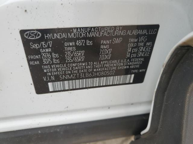 5NMZT3LB6JH080502 Hyundai SANTA FE SPORT