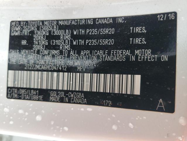 2T2ZZMCA6HC047412 Lexus Rx 350 Base