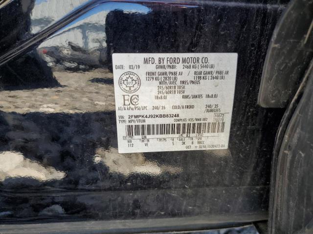 2FMPK4J92KBB83248 Ford EDGE SEL