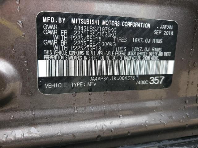 JA4AP3AU1KU004373 Mitsubishi Outlander Sport Es