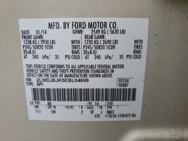 2LMDJ8JK5EBL04699 Lincoln MKX