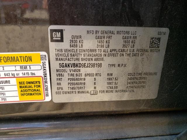5GAKVBKD9EJ298198 Buick Enclave