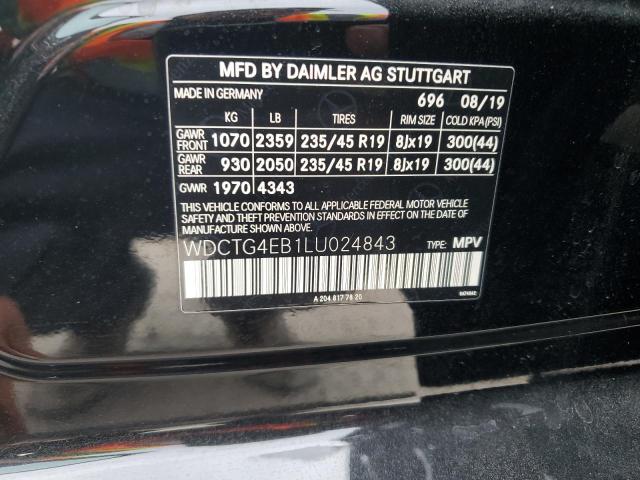 WDCTG4EB1LU024843 Mercedes-Benz GLA 250