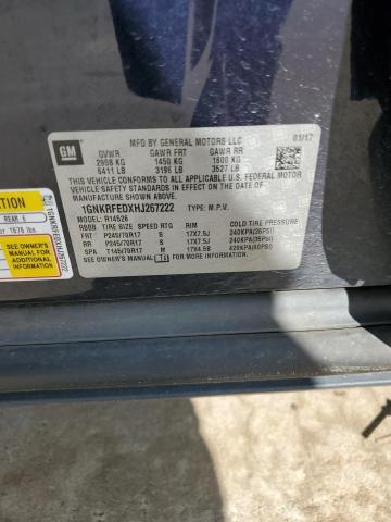 1GNKRFEDXHJ267222 Chevrolet Traverse Ls