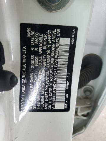 SHHFK7H62KU227571 Honda CIVIC EX