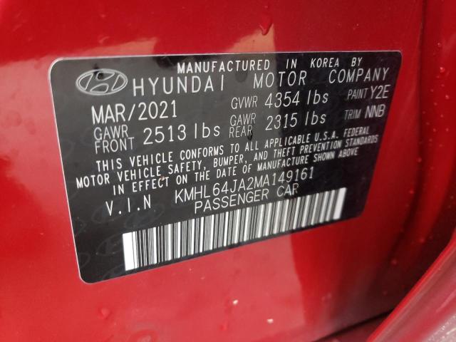 KMHL64JA2MA149161 Hyundai SONATA SEL
