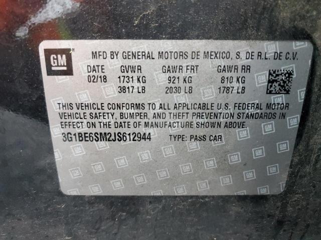 3G1BE6SM2JS612944 Chevrolet CRUZE LT
