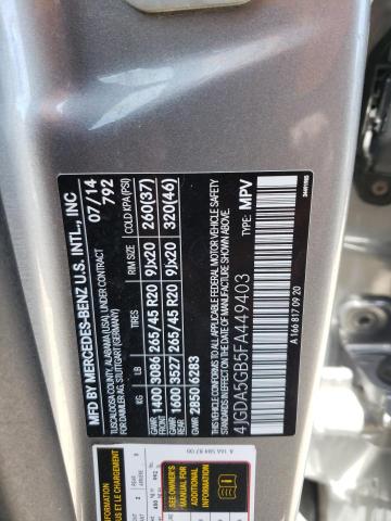 4JGDA5GB5FA449403 Mercedes-Benz Ml 400 4matic