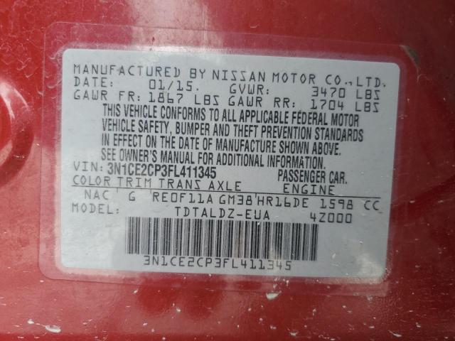 3N1CE2CP3FL411345 Nissan Versa Note S