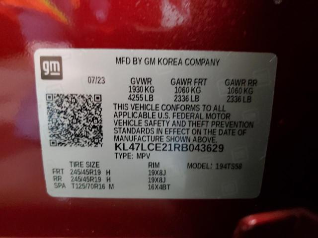 KL47LCE21RB043629 Buick Envista Avenir