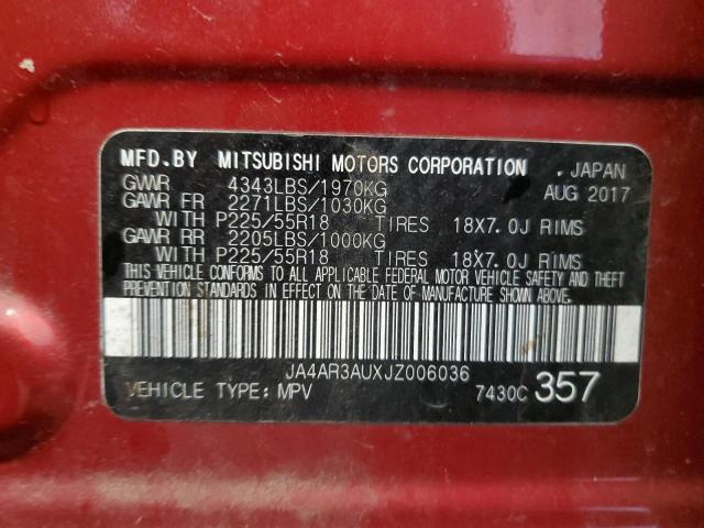 JA4AR3AUXJZ006036 Mitsubishi Outlander Sport Es