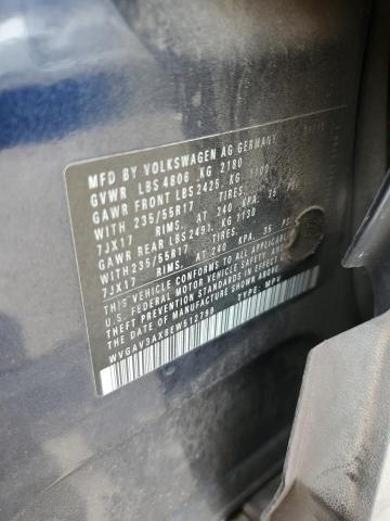 WVGAV3AX8EW512799 Volkswagen TIGUAN S