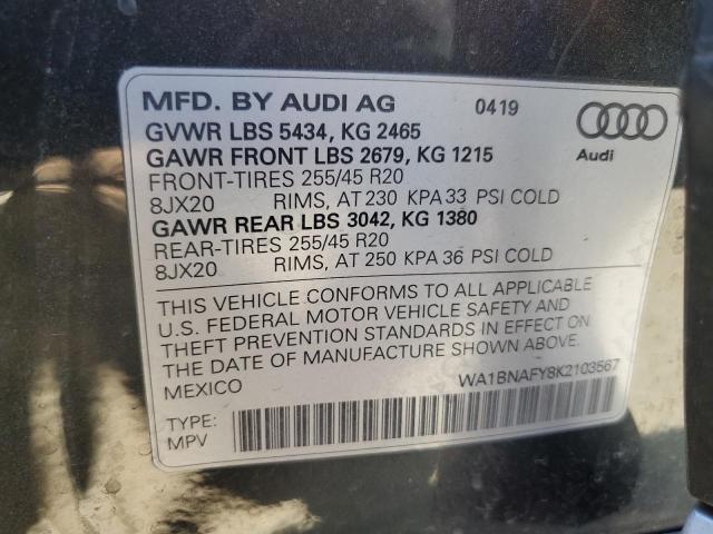 WA1BNAFY8K2103567 Audi Q5 Premium Plus