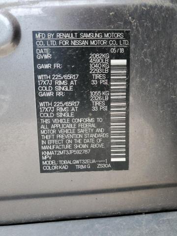KNMAT2MT3JP592787 Nissan ROGUE S
