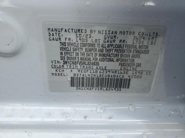 3N1CN8FV5RL824935 Nissan VERSA SR