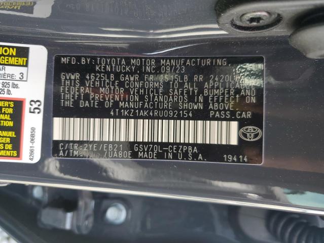 4T1KZ1AK4RU092154 Toyota CAMRY TRD