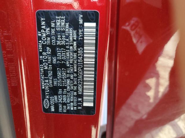 KM8K23AG0PU184385 Hyundai Kona Se