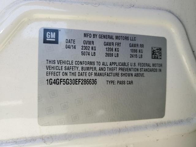 1G4GF5G30EF286636 Buick Lacrosse Touring