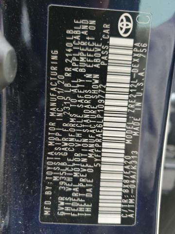 5YFFPRAE6LP109772 Toyota Corolla Xle