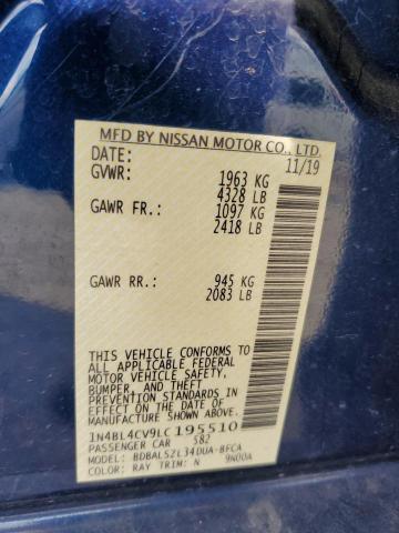 1N4BL4CV9LC195510 Nissan ALTIMA SR