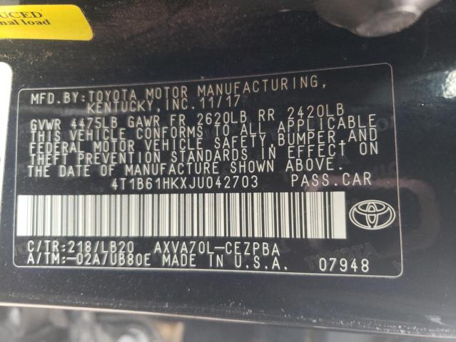 4T1B61HKXJU042703 Toyota CAMRY XSE