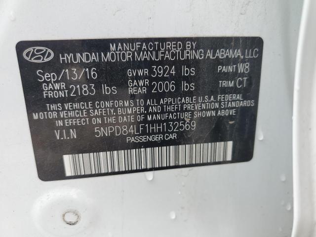 5NPD84LF1HH132569 Hyundai ELANTRA SE
