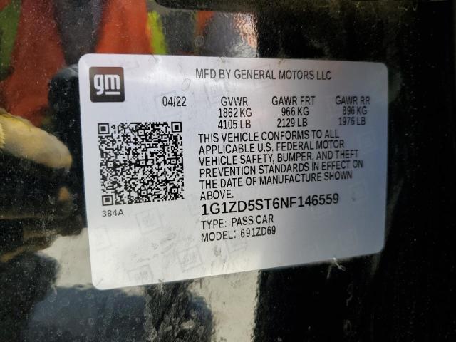 1G1ZD5ST6NF146559 Chevrolet MALIBU LT