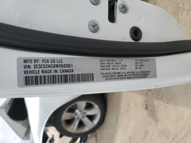 2C3CDZAGXMH542651 Dodge Challenger Sxt