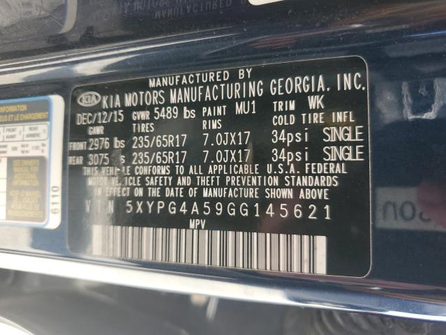 5XYPG4A59GG145621 KIA SORENTO LX
