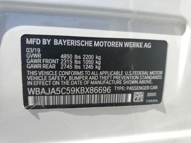 WBAJA5C59KBX86696 BMW 530 I