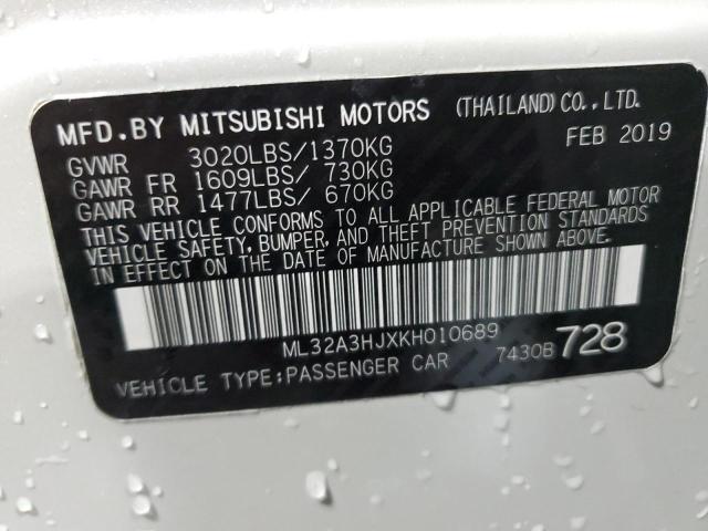 ML32A3HJXKH010689 Mitsubishi MIRAGE ES