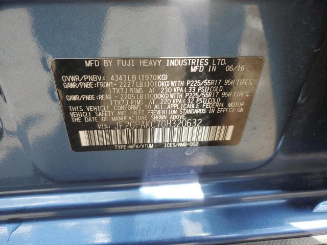JF2GPAKC7GH320632 Subaru Crosstrek Limited