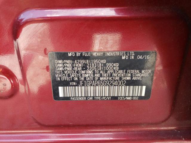 JF1GPAP65G9294002 Subaru Impreza Sport Premium