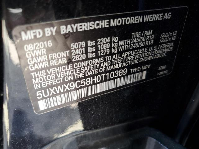 5UXWX9C58H0T10389 BMW X3 Xdrive28i