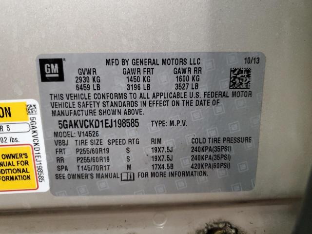 5GAKVCKD1EJ198585 Buick Enclave