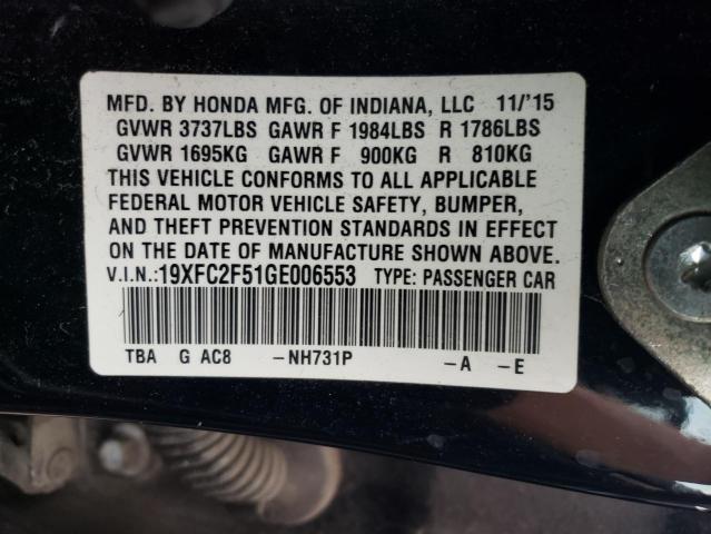 19XFC2F51GE006553 Honda Civic Lx