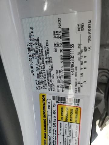 3FA6P0K93ER111155 Ford Fusion Titanium