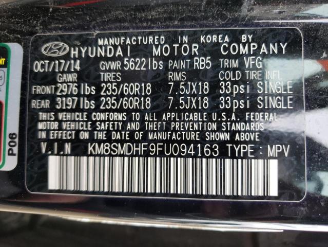 KM8SMDHF9FU094163 Hyundai Santa Fe Gls