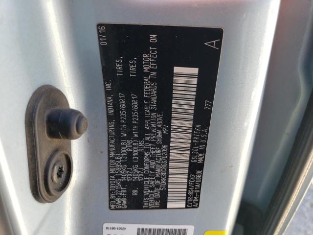 5TDKK3DC8GS702096 Toyota SIENNA LE