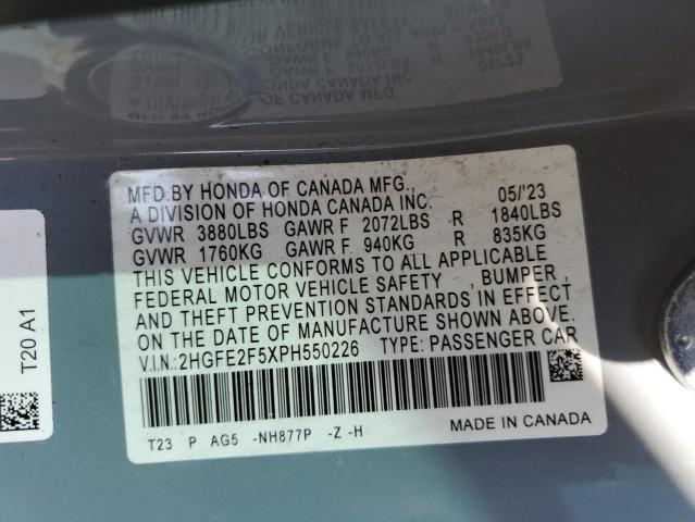 2HGFE2F5XPH550226 Honda CIVIC SPOR