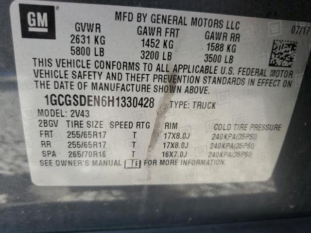 1GCGSDEN6H1330428 Chevrolet Colorado Z71