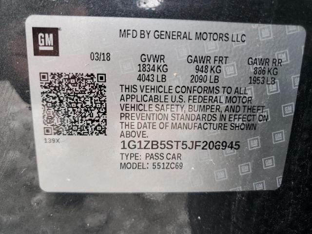 1G1ZB5ST5JF206945 Chevrolet MALIBU LS