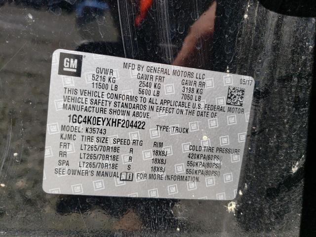 1GC4K0EYXHF204422 Chevrolet Silverado K3500 Ltz